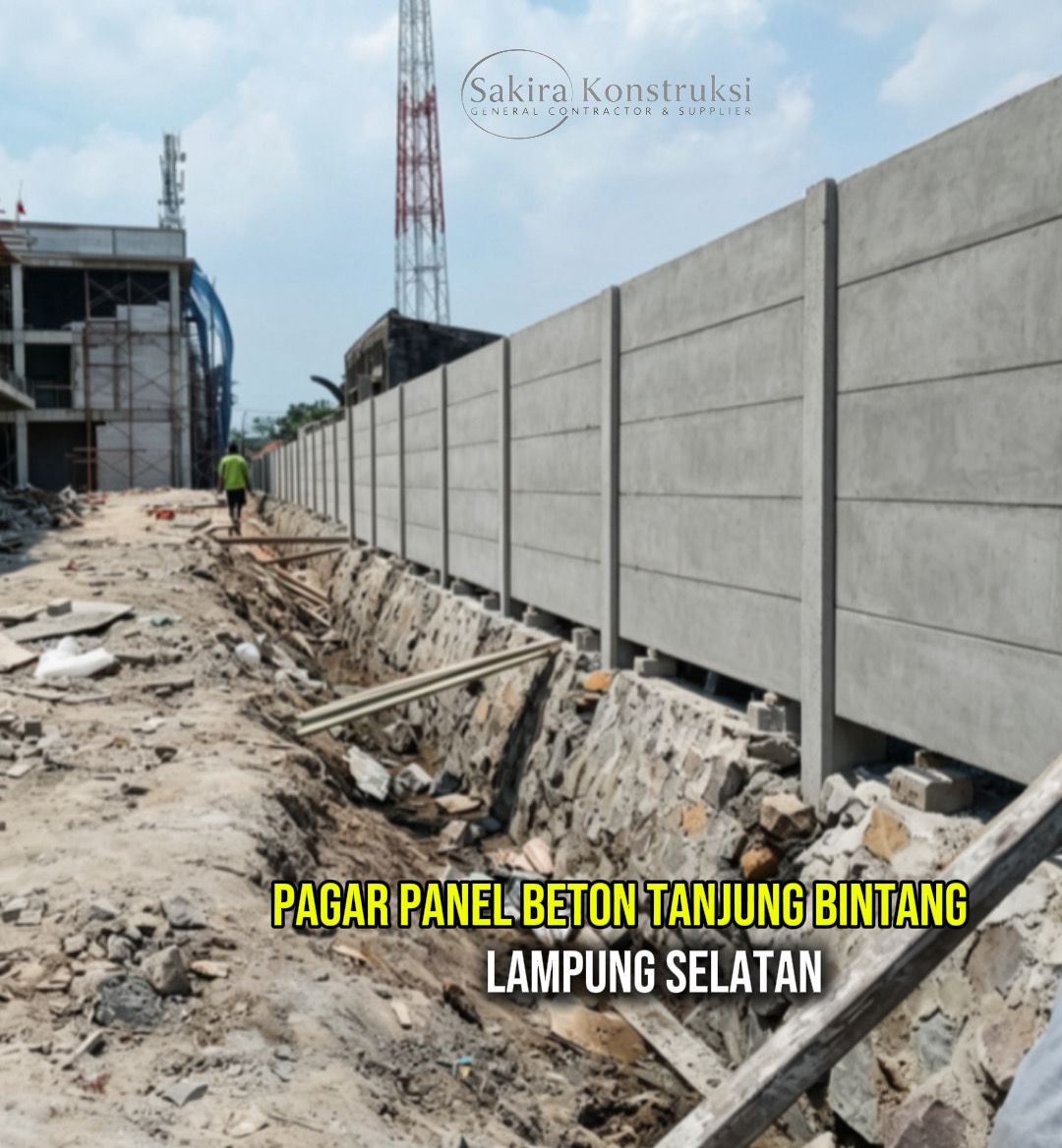 pagar panel beton tanjung bintang harga terpasang