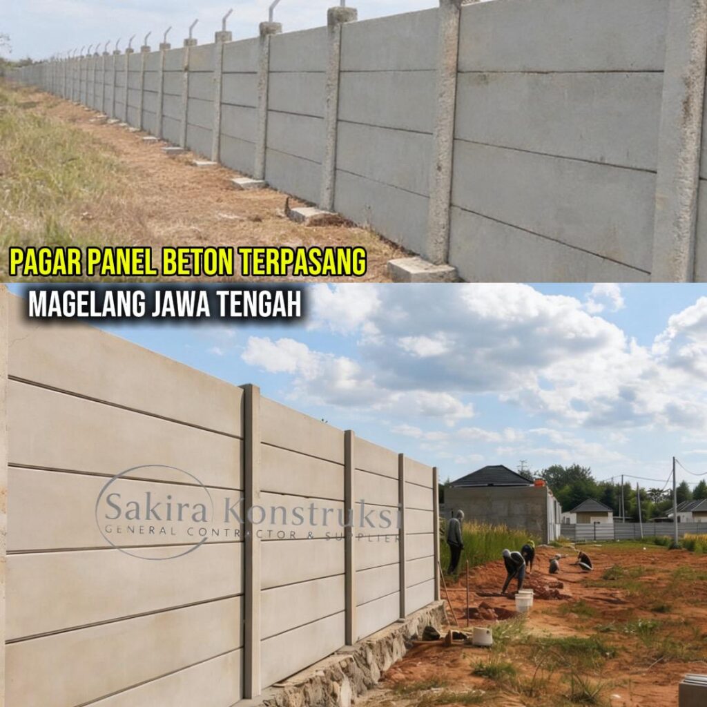 Pagar Panel Beton Magelang Jawa Tengah | Terpasang Tenaga ahli