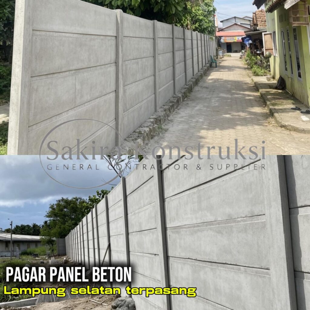 Pagar Panel Beton Lampung selatan | Terpasang per m