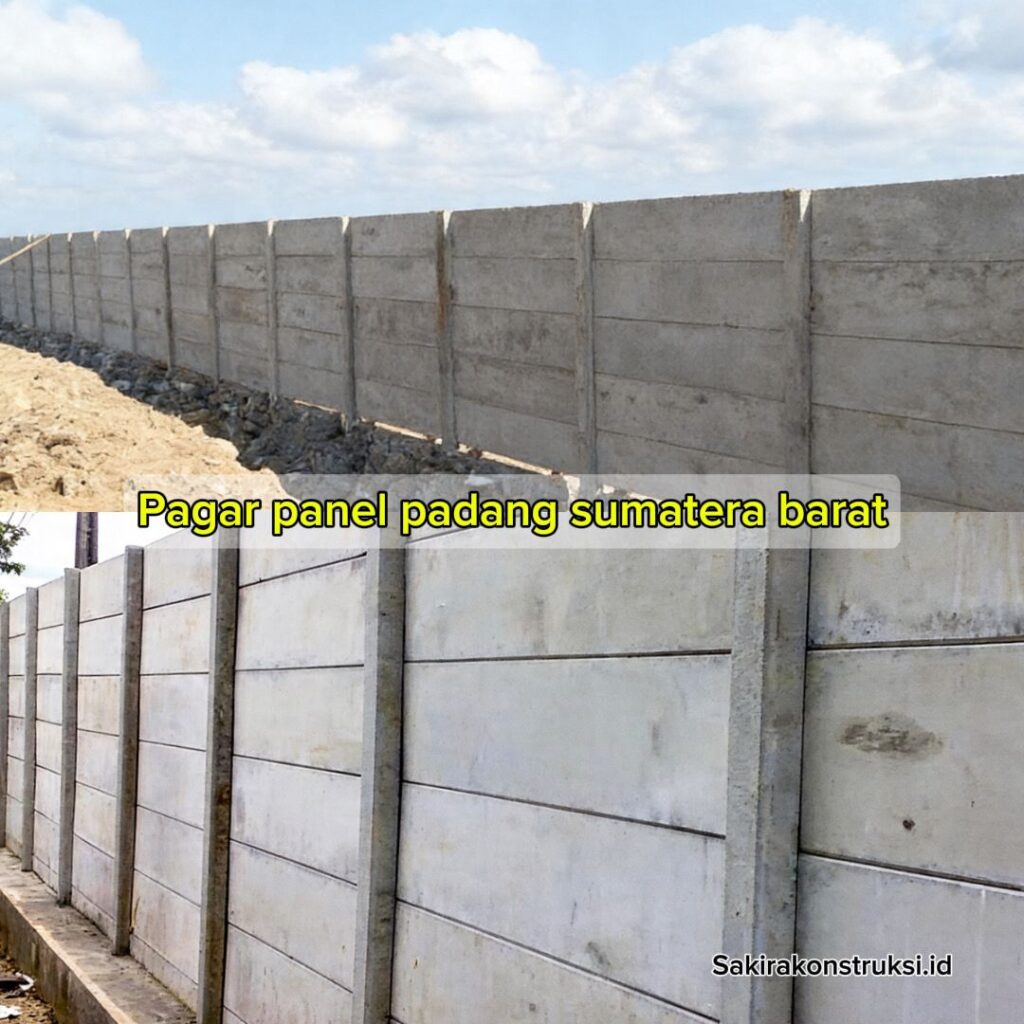 pagar panel beton di padang permeter